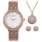 Ellen Tracy RoseGold Watch/Necklace/Earrings Set-ETJ8153RG - image 1