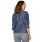 Womens Democracy Elbow Sleeve V Neck Scallop Edge Blouse - image 2