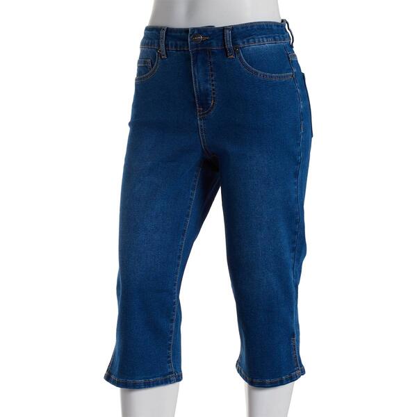 Womens Bleu Bleu Denim 5 Pocket Denim Skimmers with Side Slit - image 