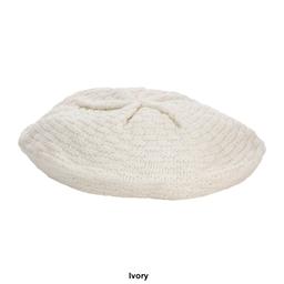 Womens Madd Hatter Metallic Knit Beret