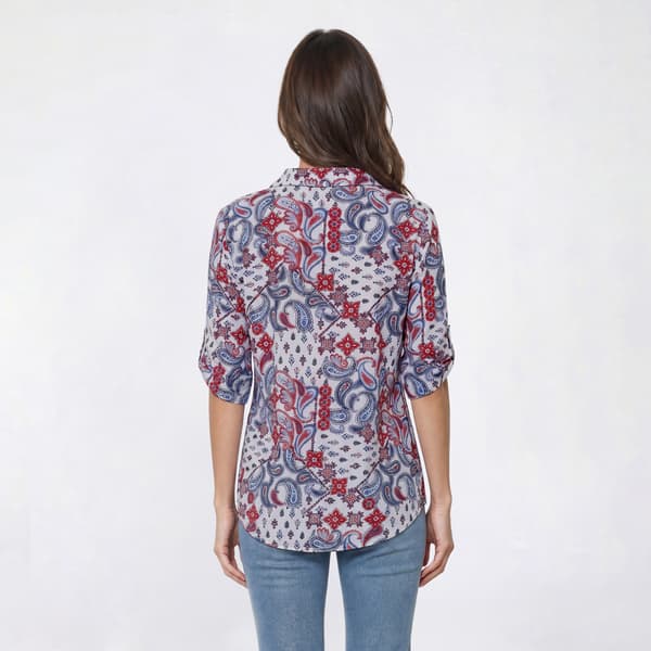 Petite Emily Daniels Short Sleeve One Pocket Button Down