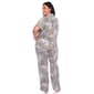 Plus Size White Mark 2pc. Leopard Floral Pajama Set - image 2