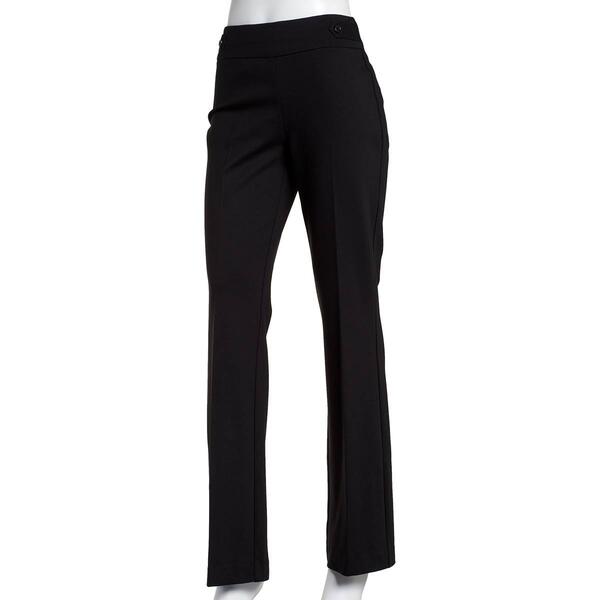 Womens Anne Klein Pull On Side Tab Solid Compressed Pants - image 