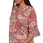 Womens Ruby Rd. Sedona Escape Tropical Burnout Henley Blouse - image 5