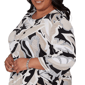 Plus Size Alfred Dunner Detail Driven 3/4 Sleeve Palm Leaf Blouse - image 5
