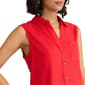 Womens Jones New York Sleeveless Solid Casual Button Down - image 4