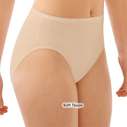 Womens Bali Full Cut Fit Cotton High Cut Panties DFFF62