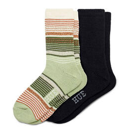 Womens HUE&#40;R&#41; 2pk. Twist Stripe Boot Socks