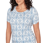 Petite Emaline Key Items Ruched Short Sleeve Medallion Tee - image 4
