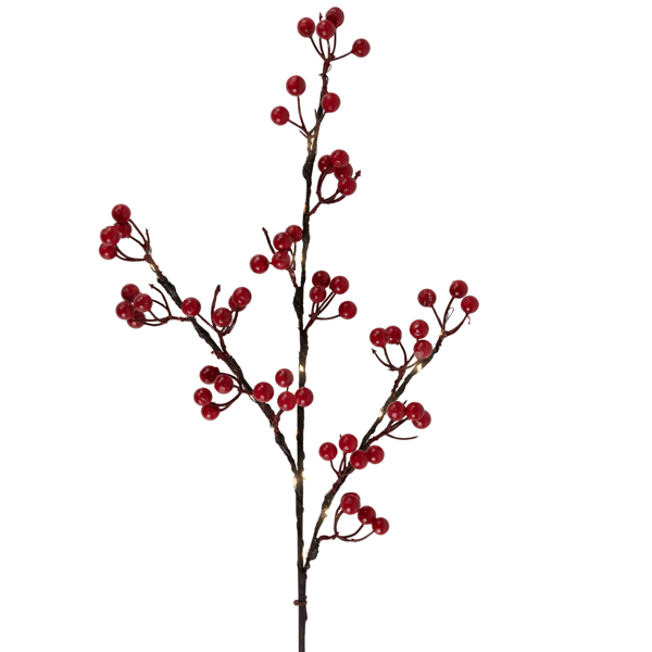 Northlight 29in. Warm White Lighted Berries Christmas Spray