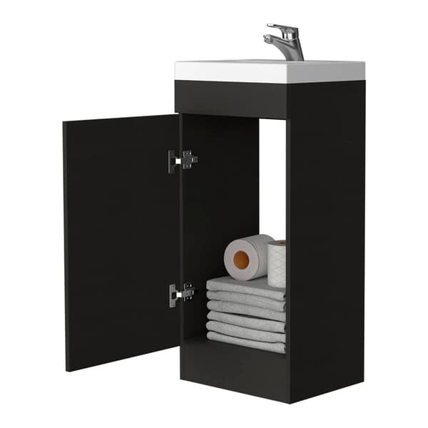 FM FURNITURE Toledo Black Wengue Bathroom Vanity