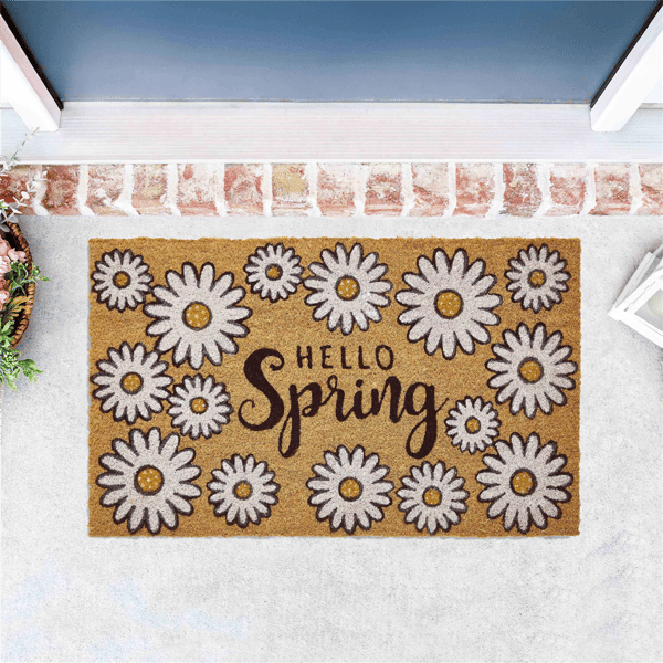 VCNY Home Hello Spring Floral Outdoor Coir Doormat