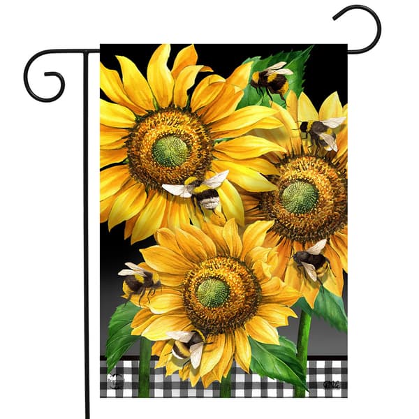 Briarwood Lane Buzzing Sunflowers Garden Flag - image 