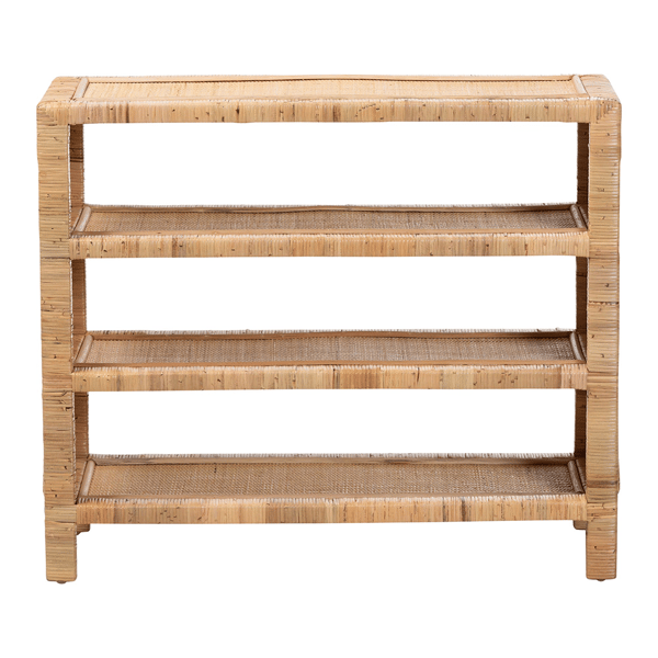 bali & pari Abelia Natural Rattan 4-Tier Display Shelf