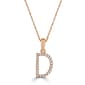 Diamond Classics&#40;tm&#41; 14kt. Rose Gold Initial D Letter Necklace - image 1