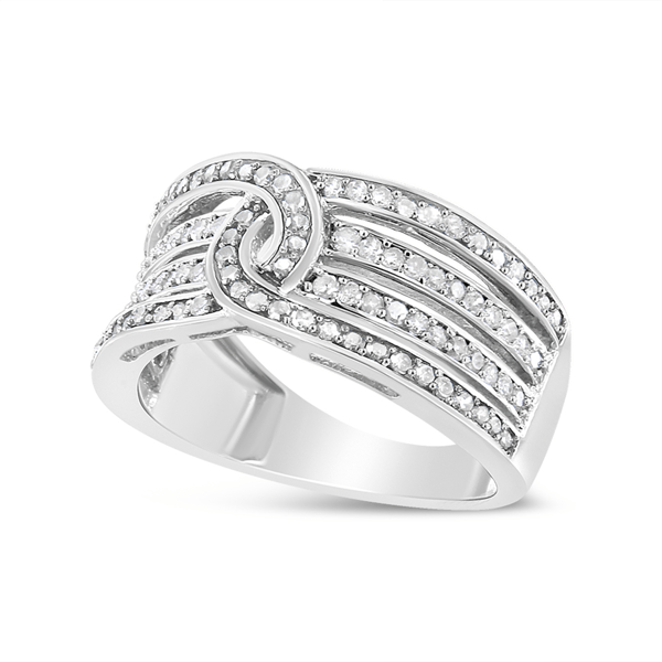 Haus of Brilliance 1/2ctw. Diamond Multi-Row Bypass Band Ring