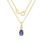 September Birthstone Simulated Sapphire & Cubic Zirconia Pendant - image 1