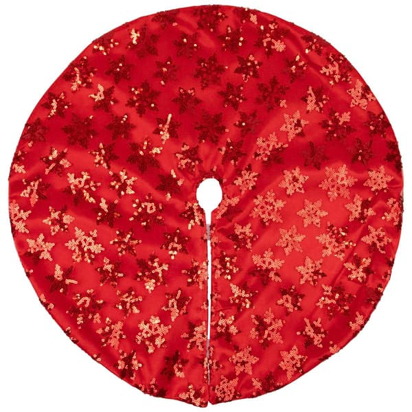 Northlight Seasonal 20in. Snowflake Mini Christmas Tree Skirt - image 