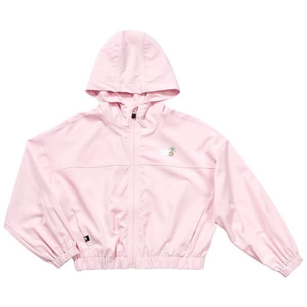 Girls &#40;7-16&#41; New Balance Solid Flower Emblem Woven Jacket - image 