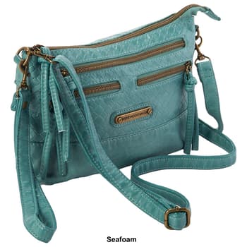 Stone Mountain Leather Crossbody Bags Polyurethane Lined Interior