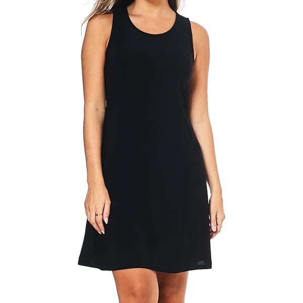 Petite MSK Sleeveless Tie Back Keyhole Solid Swing Shift Dress