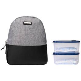 Juicy Couture Kids Girls Blue Black Stripe Zip Lunch Bag Box One