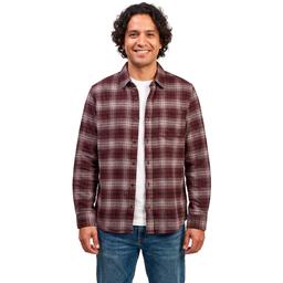 Young Mens Architect(R) Jean Co. Flannel Shirt - Burgundy/White