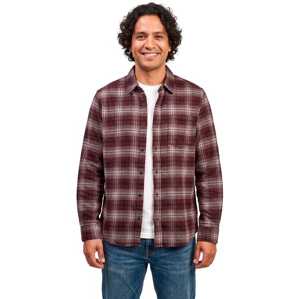 Young Mens Architect(R) Jean Co. Flannel Shirt - Burgundy/White - image 