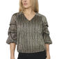 Petites MSK Lantern Sleeve V Neck Top - image 1