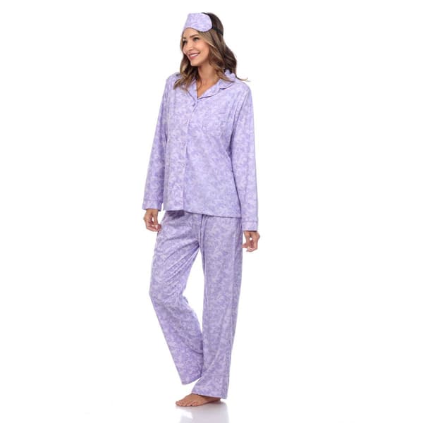 Womens White Mark 3pc. Pajama Set