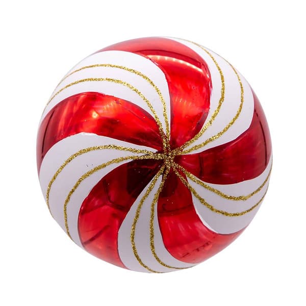 Kurt Adler 6pc. Gold, Red, & White Glass Ball Ornaments Set