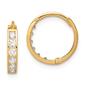 Gold Classics&#40;tm&#41; 14kt. Cubic Zirconia 11mm Hoop Earrings - image 1