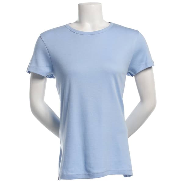 Petite Architect&#40;R&#41; Short Sleeve 1x1 Ribbed Crew Neck Tee