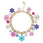 Multi Color Snowflake Charm Bracelet - image 1