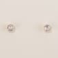 Design Collection Gold-Tone CZ 7mm Round Stud Earrings - image 1