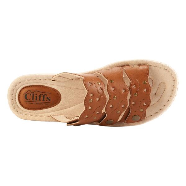 Womens Cliffs by White Mountain Caring Burnished Slide Sandals