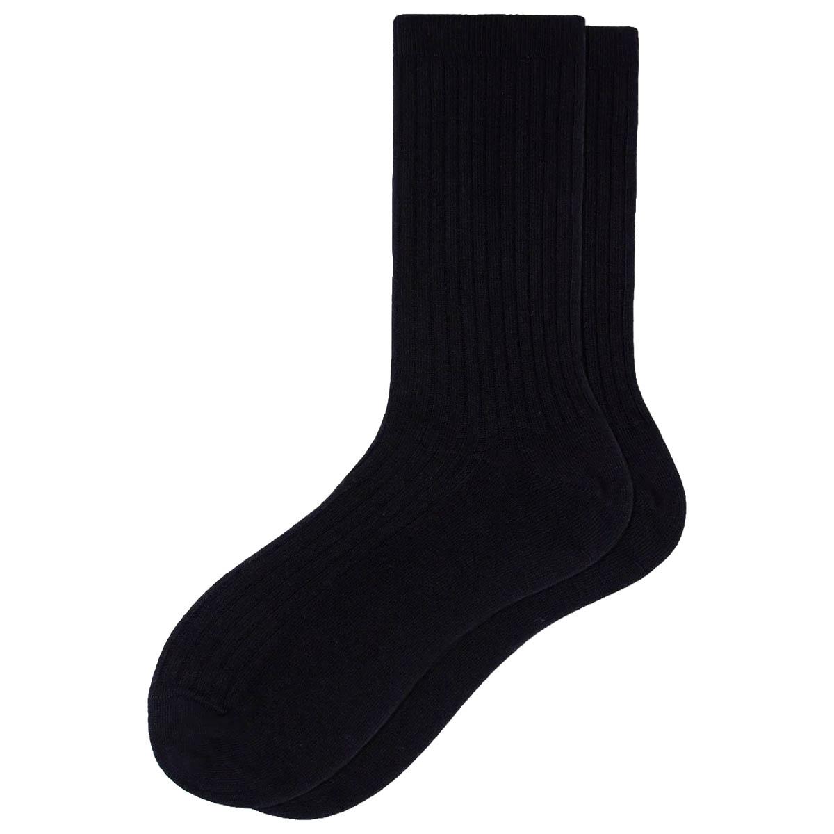 Womens HUE®  Cotton Rib Crew Socks