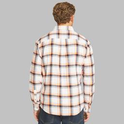 Mens LANDS’ END® Campside Flannel Shirt - Antique Ivory