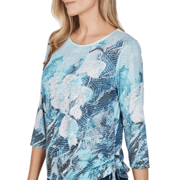 Womens Alfred Dunner Ann Arbor Abstract Watercolor Blouse