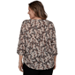Plus Size Emaline Key Items 3/4 Sleeve Boat Neck Stallion Blouse - image 2