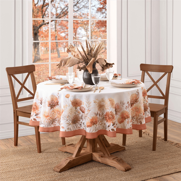 Threadmade Autumn Blooms Tablecloth