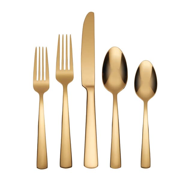Oneida Aptitude Gold 20pc. Everyday Flatware Set - image 