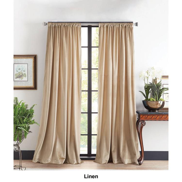 Martha Stewart Martha''s Velvet Back Tab Lined Panel Curtain