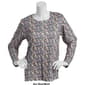 Petite Hasting &amp; Smith Long Sleeve Floral Crew Neck Top - image 3