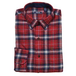Mens IZOD® Stratton Flannel Shirt - Sun Dried Tomato