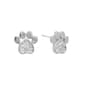 Athra Sterling Silver Crystal Dog Paw Stud Earrings - image 1