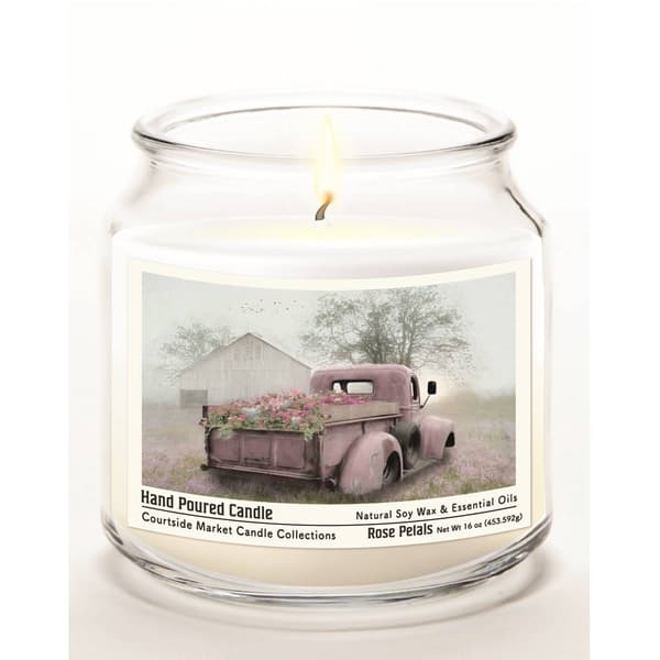 Courtside Market® Flower Truck 16oz. French Vanilla Jar Candle