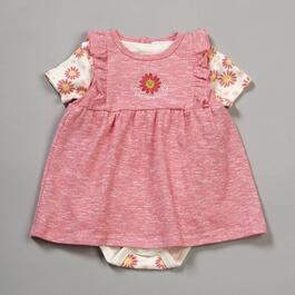 Baby Girl &#40;NB-9M&#41; Rene Rofe&#40;R&#41; Growing Daisy Bodysuit Dress Set