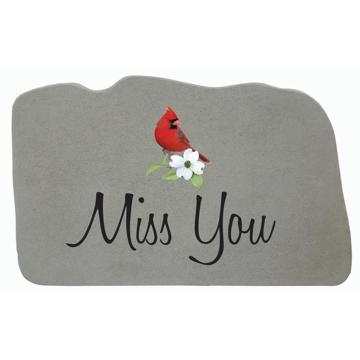 Kay Berry Miss You Cardinal Memory Stone