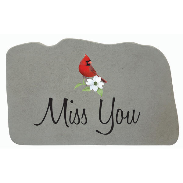 Kay Berry Miss You Cardinal Memory Stone - image 